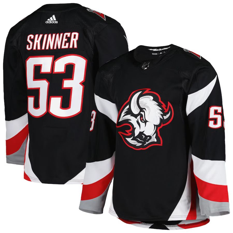 Men Buffalo Sabres #53 Jeff Skinner adidas Black Alternate Authentic Pro Primegreen Player NHL Jersey